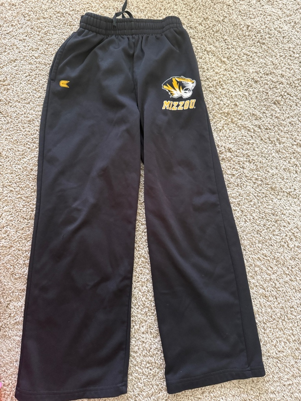 Mizzou Kids Black Sweatpants with Tiger Logo